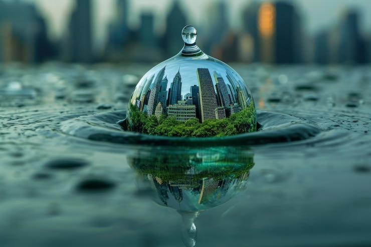 realistic-water-drop-with-ecosystem_23-2151196430